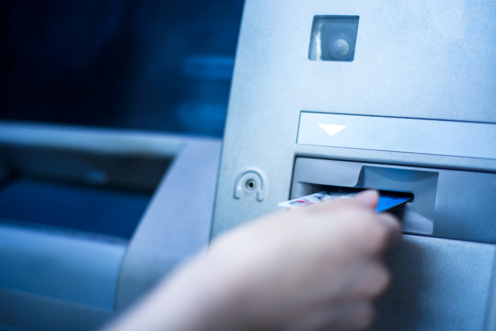 credit card operation is used bank atm